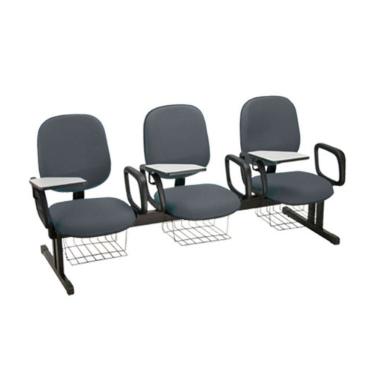 Imagem de Cadeira em longarina para Escolas Linha Uno Cinza