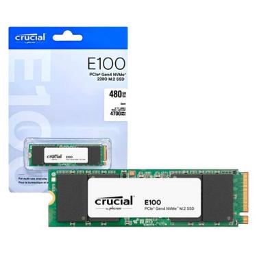 Imagem de Ssd 480gb M.2 NVMe PCIe 4 4700mb/s Leit -2500mb/s Grav E100 CT480E100S