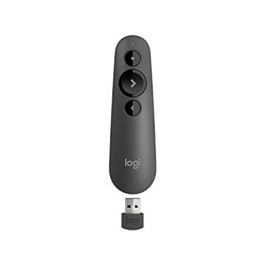 Imagem de Apresentador sem fio Logitech R500s com Laser Pointer Vermelho, Conexão USB ou Bluetooth, Aplicativo para Personalização de Botões e Alertas e Pilha Inclusa