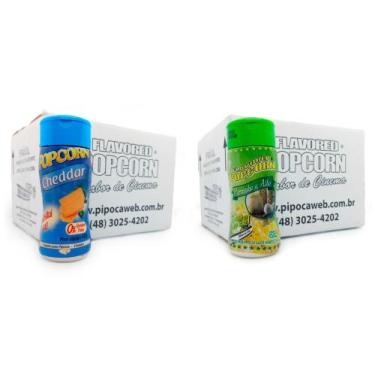 Imagem de Temperos Para Pipoca Cx 24 Un - Cheddar E Parmesão E Alho - Flavored P