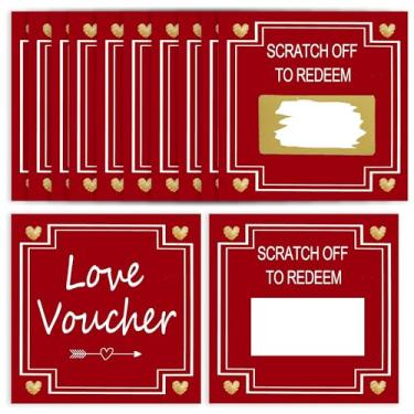 Imagem de 20 cartões de cupons personalizados DYI para presente de aniversário e aniversário Cupons de amor romântico exclusivos para marido, esposa, namorado ou namorada, faça você mesmo cartões de raspar para