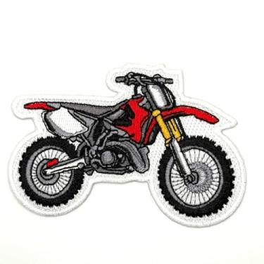 Imagem de Patch de ferro de passar a ferro de corrida de motocicleta de 8,89 cm – aplique bordado de motocross para corridas, aplique de ferro sobre costurar em furos, roupas, jeans, chapéu, mochilas, roupas