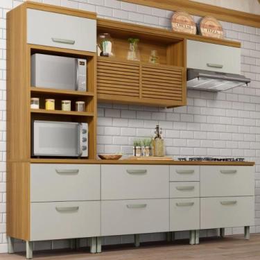 Imagem de Cozinha Completa 4 Peças 7 Portas 5 Gavetas 4 Nichos 100 MDF - Faura, 