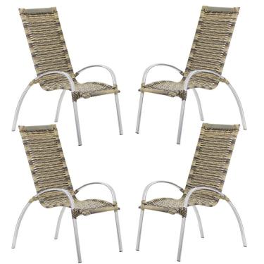 Imagem de Conjunto de Poltrona Em Alumínio Para Área Varanda, Piscina, Churrasqueira Trama