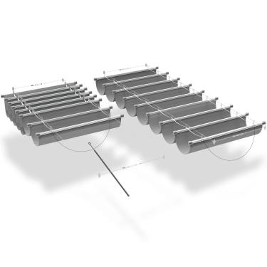 Imagem de ECOOPTS 3'X16' Retrátil Impermeável Sombra Solar Ondulada Cobertura De Pérgola Toldo Vela Para Pátio Externo Varanda Jardim Deck Quintal (Cinza Claro)
