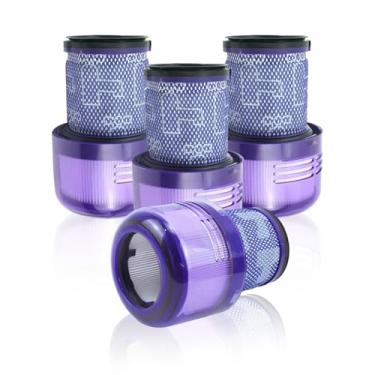 Imagem de Pacote com 4 filtros V12 CPMP com Dyson V12 Detect Slim, V12 Slim, SV30, SV34, SV35 peças de substituição de aspirador de pó sem fio, compare a peça nº 971517-01