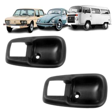 Imagem de Par Da Moldura Maçaneta Interna Fusca Brasilia Kombi Clipper