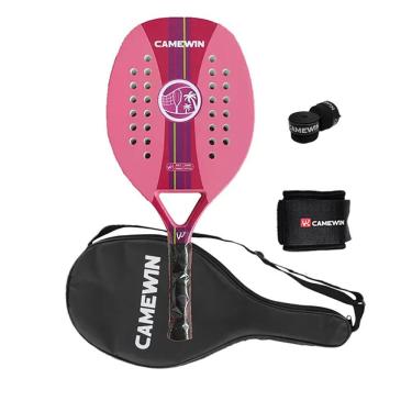 Imagem de Raquete de tênis de padel CAMEWIN em fibra de carbono 18k 360g + 10g