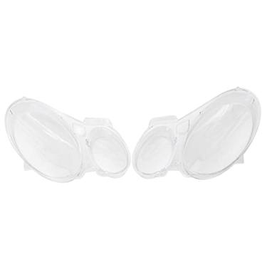 Imagem de Chusui Lente do farol de 1 par, cobertura do farol L&R Substituição da cobertura da lente transparente do farol para s-E CLASSE W211 E350 E55 AMG 02-08 4 portas