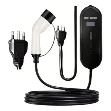 Imagem de Carregador Portátil para Carro Elétrico, Tipo 2, 20A, 7kW, Bivolt