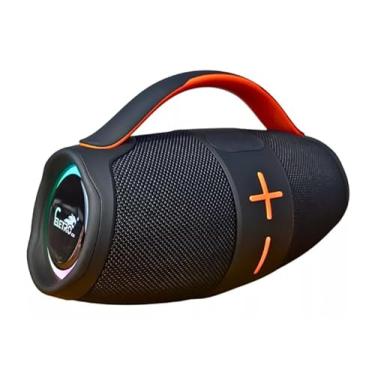 Imagem de Caixa de Som Bluetooth Portátil, 100W, À Prova D'água IPX4, LED RGB, TWS, Rádio FM, Bateria 3600mAh, Preta