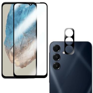 Imagem de Kit Película Vidro 3D para Galaxy M35 e Película de Lente Câmera, Vidro Temperado 9H, Proteção Total da Tela