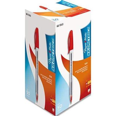 Imagem de Caneta Esferografica Kilometrica 100 Media Vermelha - PAPER MATE