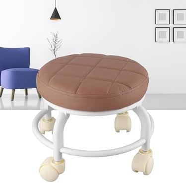 Imagem de Yctze Otomano Rolante Com Espuma de Memória de Alta Densidade, Material Impermeável e Rodas Universais Silenciosas - Banquinho de Apoio para Os Pés Em Camadas Duplas para Uso de Escritório, Família