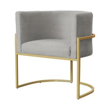 Imagem de Poltrona Decorativa Luana Linho Cores - S.A Móveis - Estopar, Bege