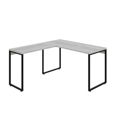 Imagem de Mesa Em L Kuadra Office 135x150x75cm Snow - Snow -