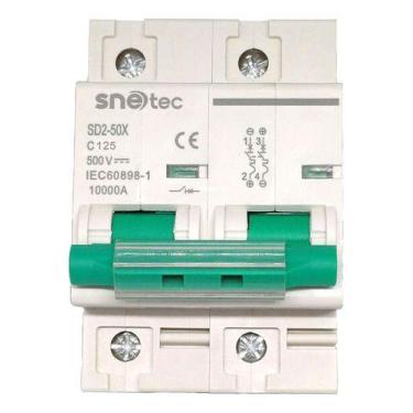 Imagem de Disjuntor Bipolar Snetec 80A 100A 125A 2P 500V DC CC, 125A