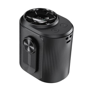 Imagem de Bothyi Ventilador de resfriamento pessoal Ventiladores pessoais Fluxos de ar fortes Ajustáveis 100 velocidades Ventilador de cinto vestível Ar condicionado, Preto