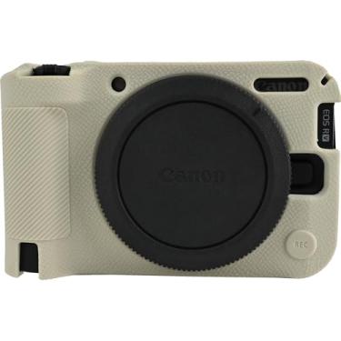 Imagem de Capa para câmera R50 V, capa de borracha fina e leve de silicone BMAOLLONGB para Canon Eos R50 V R50V (branca)