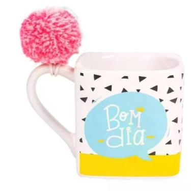 Imagem de Caneca quadrada com pompom - fun colors azul uatt