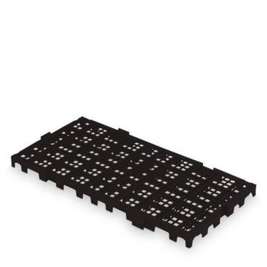 Imagem de Estrado Piso Pallet Plástico Resistente 25X50 Paletes Preto