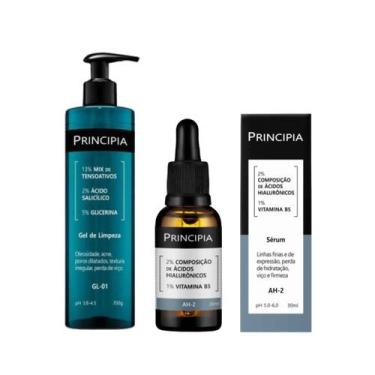 Imagem de Kit Hidratação e Limpeza Principia: Gel GL-01 + Sérum Hialurônico AH-2