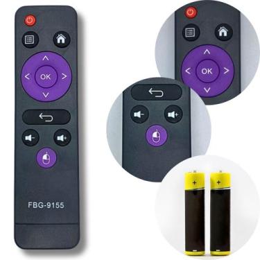 Imagem de Kit Controle Recep Compatível C/TVBOX Android FBG-9155-Pilha - FBG Com