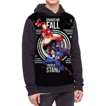Imagem de Moletom Com Capuz Homem De Ferro Vs Capitão America Ref:411 - smoke, P