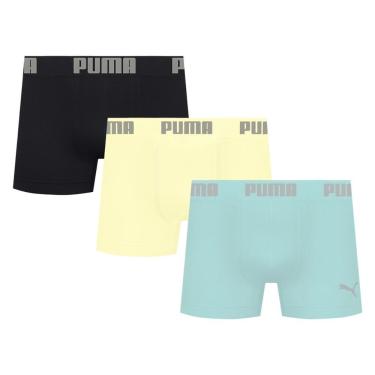 Imagem de Kit 3 Cuecas Puma Boxer Sem Costura Masculina