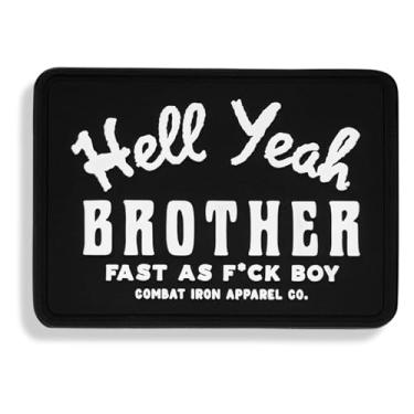 Imagem de Combat Iron Adesivo Hell Yeah Brother PVC Moral – Patch de PVC tático patriótico com gancho – Patch militar engraçado para porta-pratos, bolsas de alcance, chapéus e arreios para cães