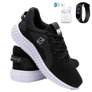 Imagem de Kit Tênis Para Corrida e Academia Masculino Super Leve e Macio + Fone + Relógio-Masculino