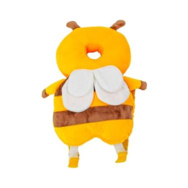 Imagem de Almofada Mochila Protetora para Bebê Abelha | Proteção Anti Queda Cabeça e Costas | Tecido Respirável e Confortável – Ideal para Fase de Aprendizado e Primeiros Passos| Amarelo