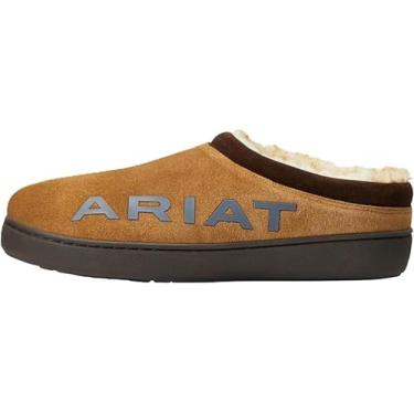 Imagem de ARIAT Pantufas masculinas de camurça com capuz para uso interno e externo, Hashbrown, 44
