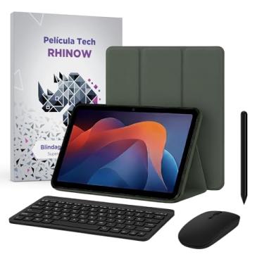 Imagem de Kit Capa Slim para Xiaomi Redmi Pad 2: Película de vidro + Caneta Precision + Teclado e Mouse (Rhinow) (Verde Escuro)