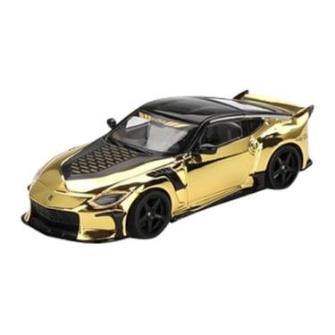 Imagem de MINI GT Z VeilSide FFZ400 Gold Chrome with Black Top Limited Edition 1/64 Diecast Model Car MGT00985