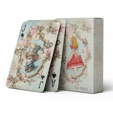 Imagem de strublfe Tea Party Theme Style Playing Cards, Beautiful Childhood Memories Themed Poker Cards, Standard Cards, 54 Unique Exquisite Illustrations