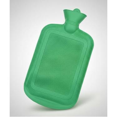 Imagem de Bolsa térmica para compressa com água quente ou fria, capacidade de 2 litros, em borracha super-resistente (Verde)