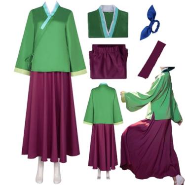 Imagem de QQJVIYSI Conjunto completo de fantasia feminina para cosplay (MaomaoAAA/-, M)