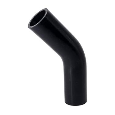 Imagem de OXCANO Mangueira de silicone acoplador de cotovelo de 45 graus ID 1,5" (38 mm) Mangueira de silicone puro automotivo universal para radiador, turbo, intercooler, tubulação de admissão, comprimento da