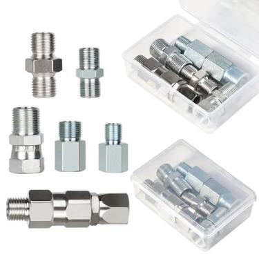 Imagem de 6 peças de conector de mangueira de juntas giratórias para pulverizador sem ar, acessórios para pulverizador, compatível com pulverizador de tinta Graco 390 395 490 495 595