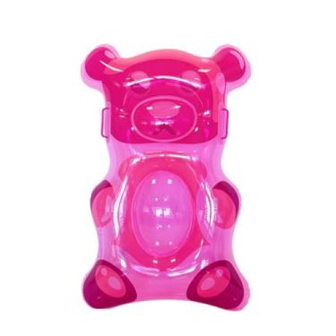 Imagem de UGPLM Boia inflável em formato de ursinho de goma para piscina, brinquedo aquático fofo para meninos e meninas, ideal para festas de verão na praia e, Rosa