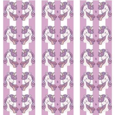 Imagem de Papel De Parede Infantil Unicórnio Lilás