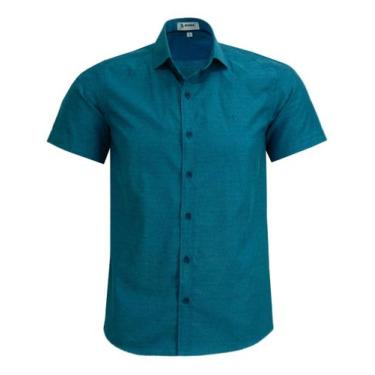 Imagem de Camisa Social Amil Manga Curta Comfort Passa Fácil Sem Bolso 1897, Pet