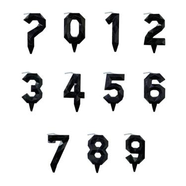 Imagem de Vela De Aniversário Diamante Preta Modelo 2