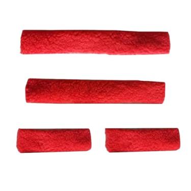 Imagem de Aymzbd Conjunto de 4 Peças de para Cabresto de Cavalo, Respiráveis, Acolchoadas E Confortáveis, Incluindo Capa Macia para Cabresto, Acessórios para Cav, Vermelho