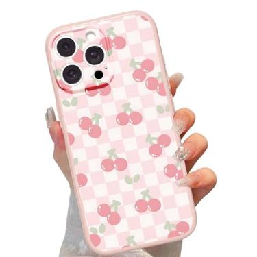 Imagem de Vulfwela Capa para iPhone 14 Pro de 6,1 polegadas, rosa, branca, xadrez, estampa de guingão, design requintado, antiarranhões, elegante, macia, fina, TPU (poliuretano termoplástico) à prova de choque