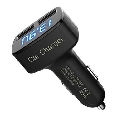 Imagem de Voltímetro Digital Automotivo 12v 24v Carregador Usb Temp