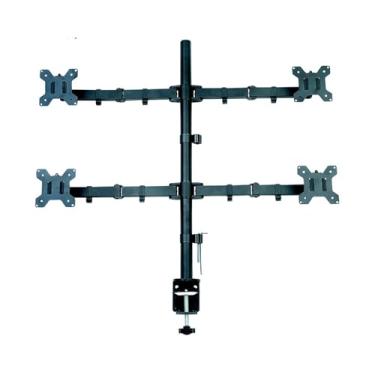 Imagem de Suporte de monitor de quatro telas de 43.2-68.6 cm comutação de tela horizontal e vertical LCD inteligente para cima e para baixo prateleira suspensa para computador