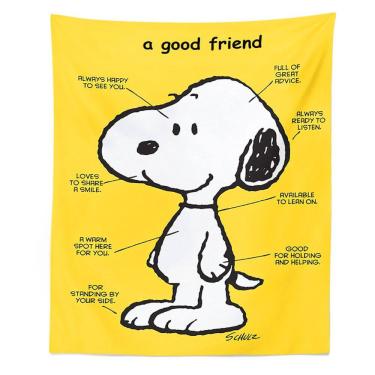 Imagem de Tapeçaria Snoopy Anime Manga Design 100x70cm Poliéster