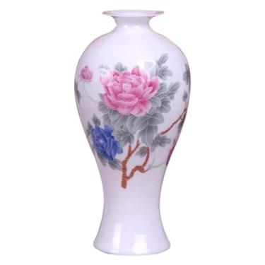 Imagem de Vaso decorativo de cerâmica moderna de alta qualidade para decoração de flores secas, arte, casa, casa, sala de estar, quarto, escritório, decoração de cerâmica